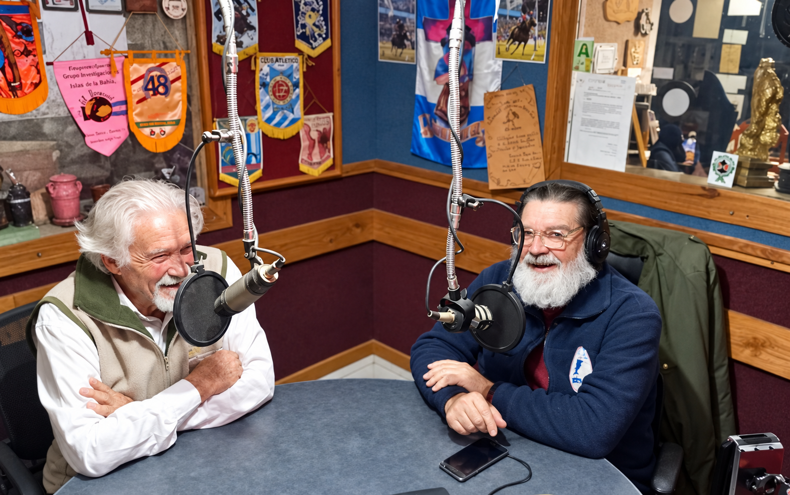 Entrevista en el estudio de radio