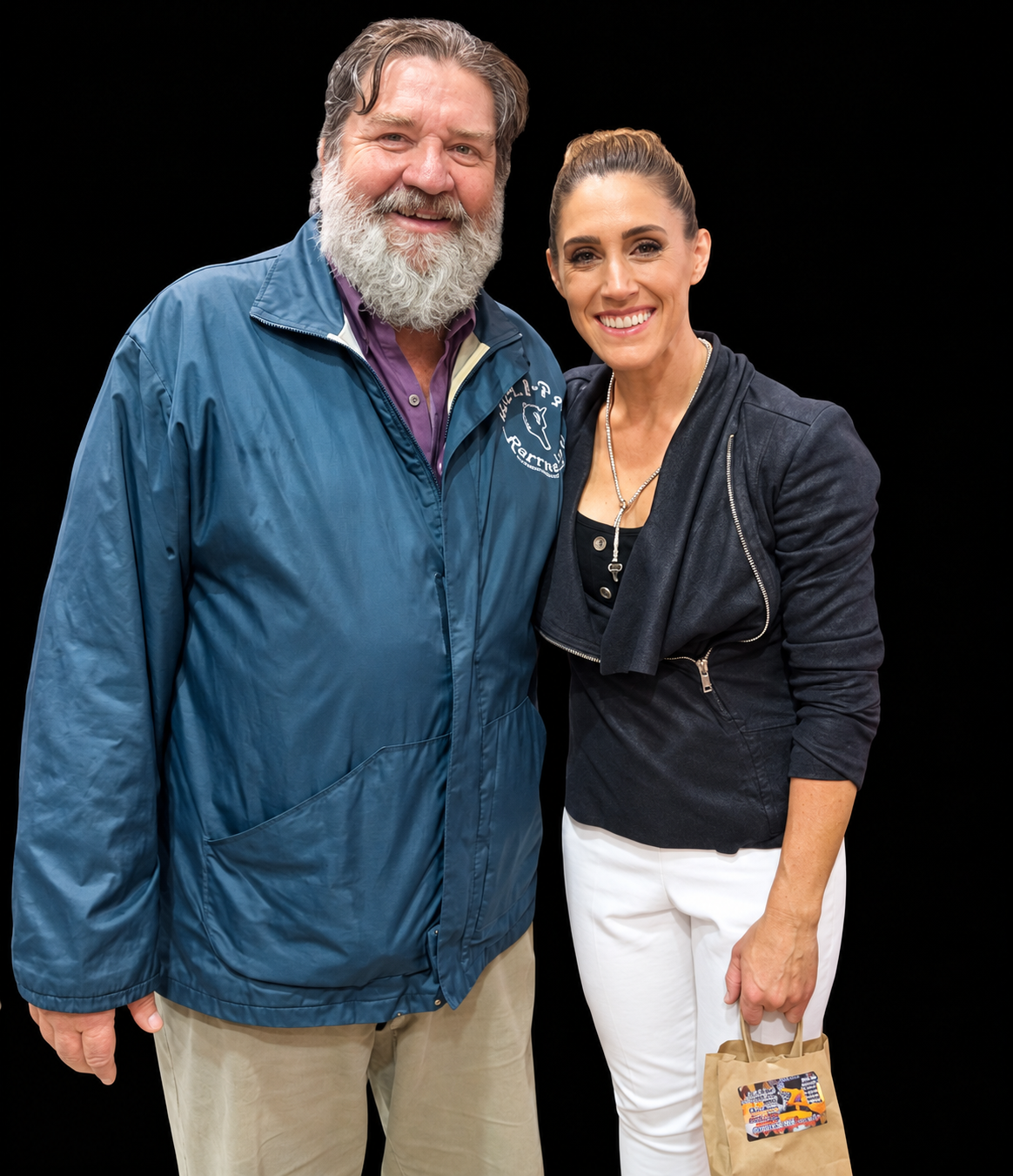 Alfredo Baruffato junto a una invitada