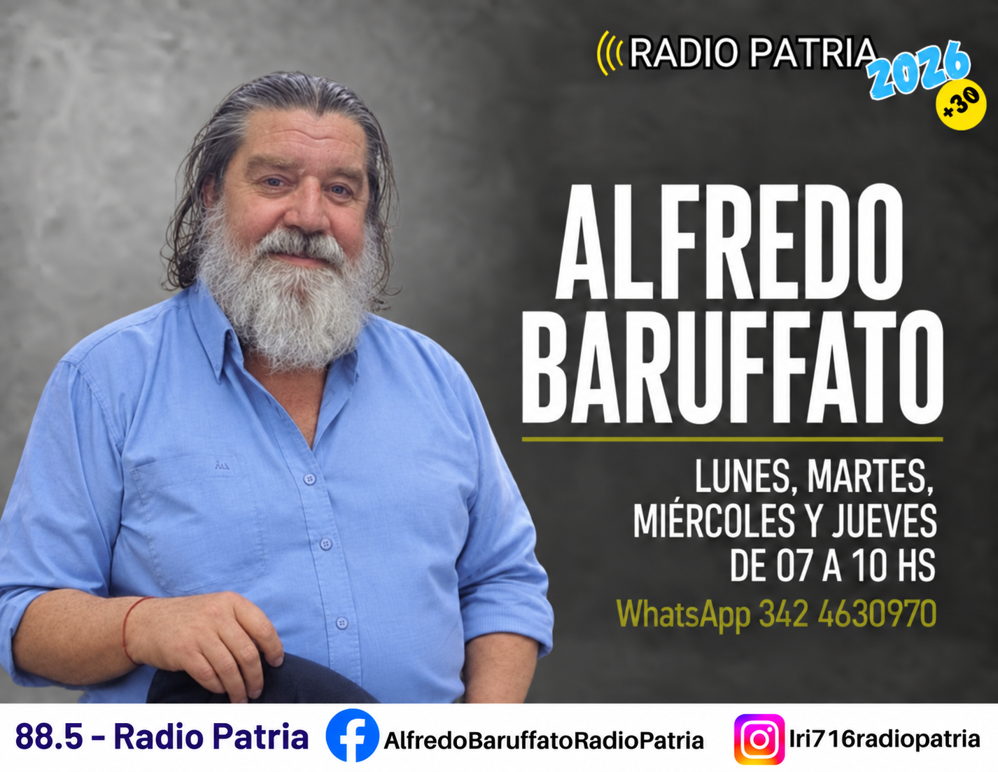 Alfredo Baruffato, conductor de Nuestro tiempo