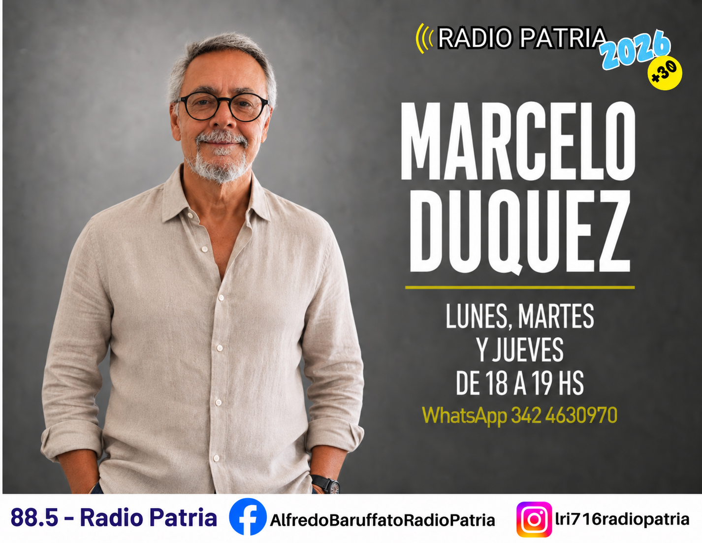 Marcelo Duquez, conductor de Patria de noticias